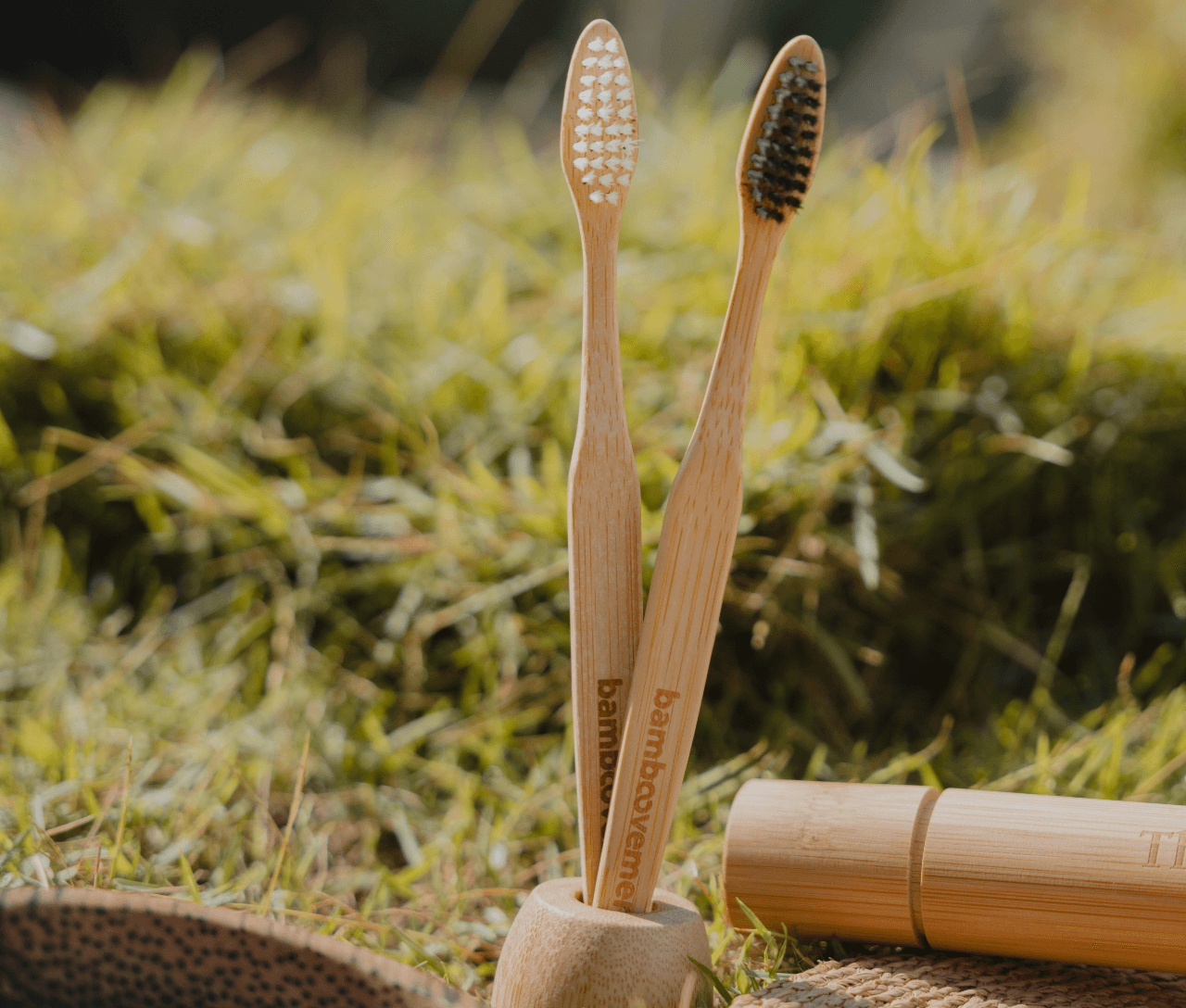 Diamond-Shaped Bamboo Toothbrush