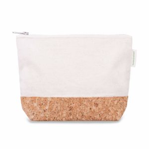 cork cotton toiletry bag