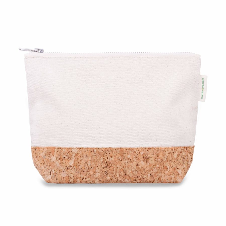 cork cotton toiletry bag